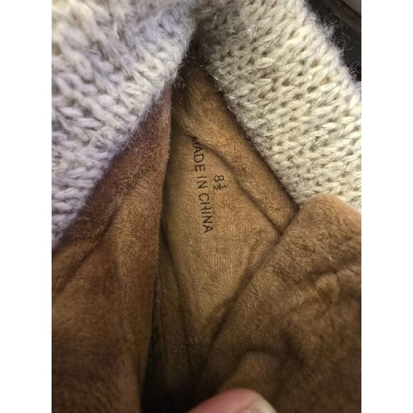 Blowfish Malibu Boots Women’s 8.5 Beige Knit Cuff Lace Up Ankle Combat Style... - Picture 8 of 11